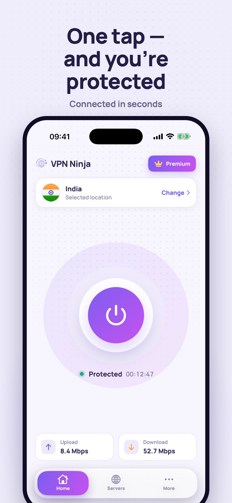 One tap to connect