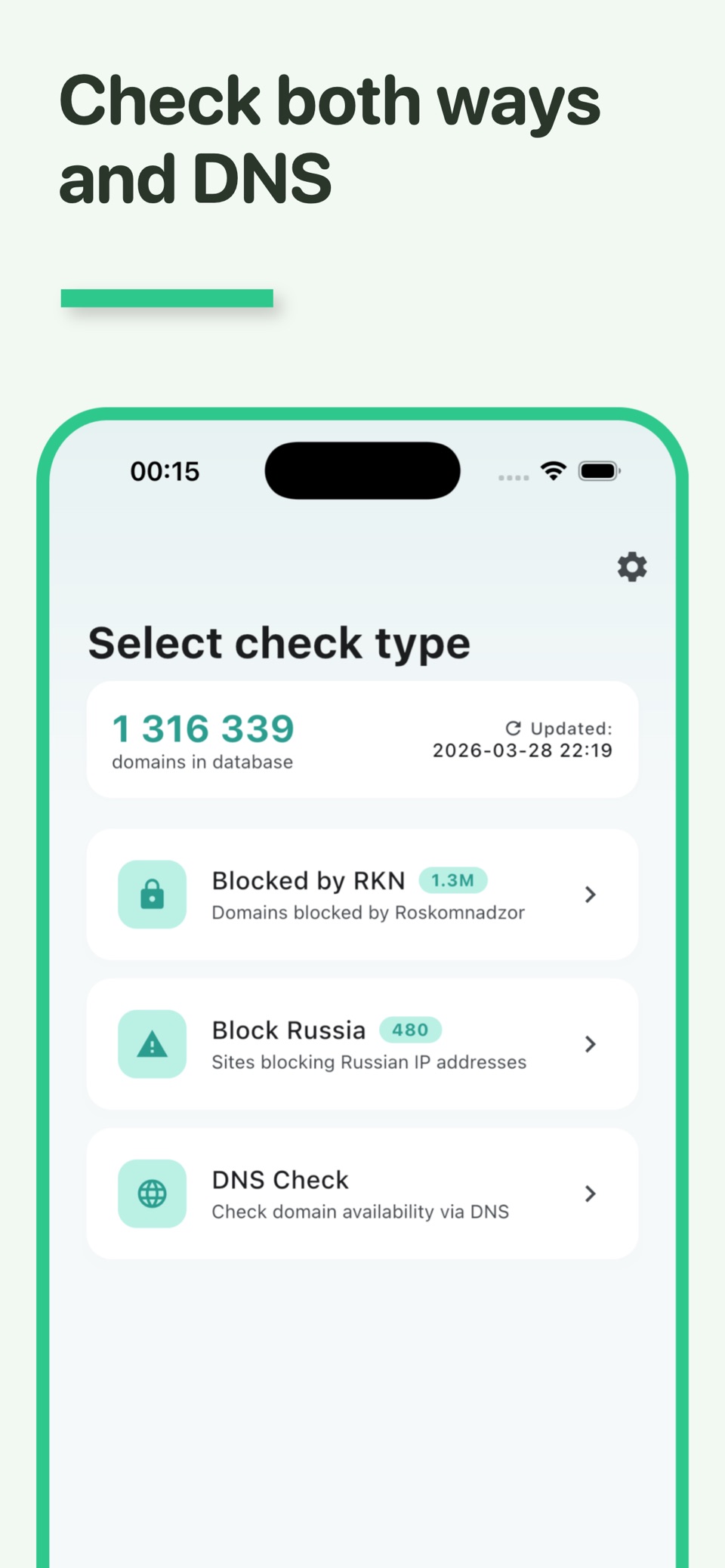 Check both ways and DNS