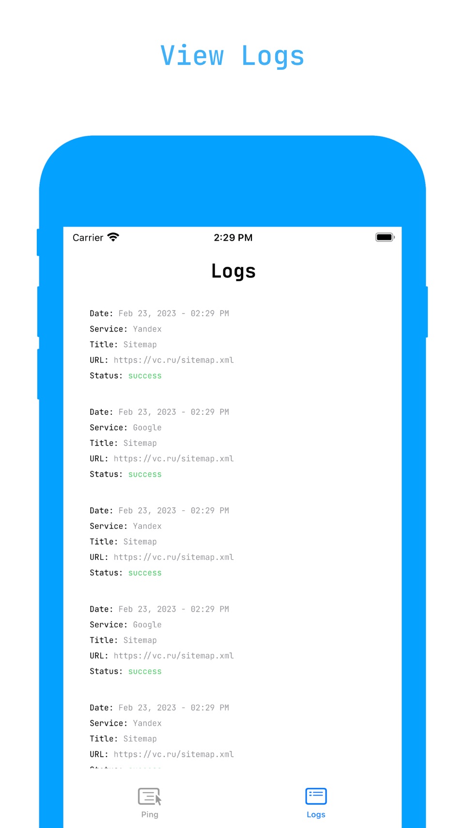 Request logs