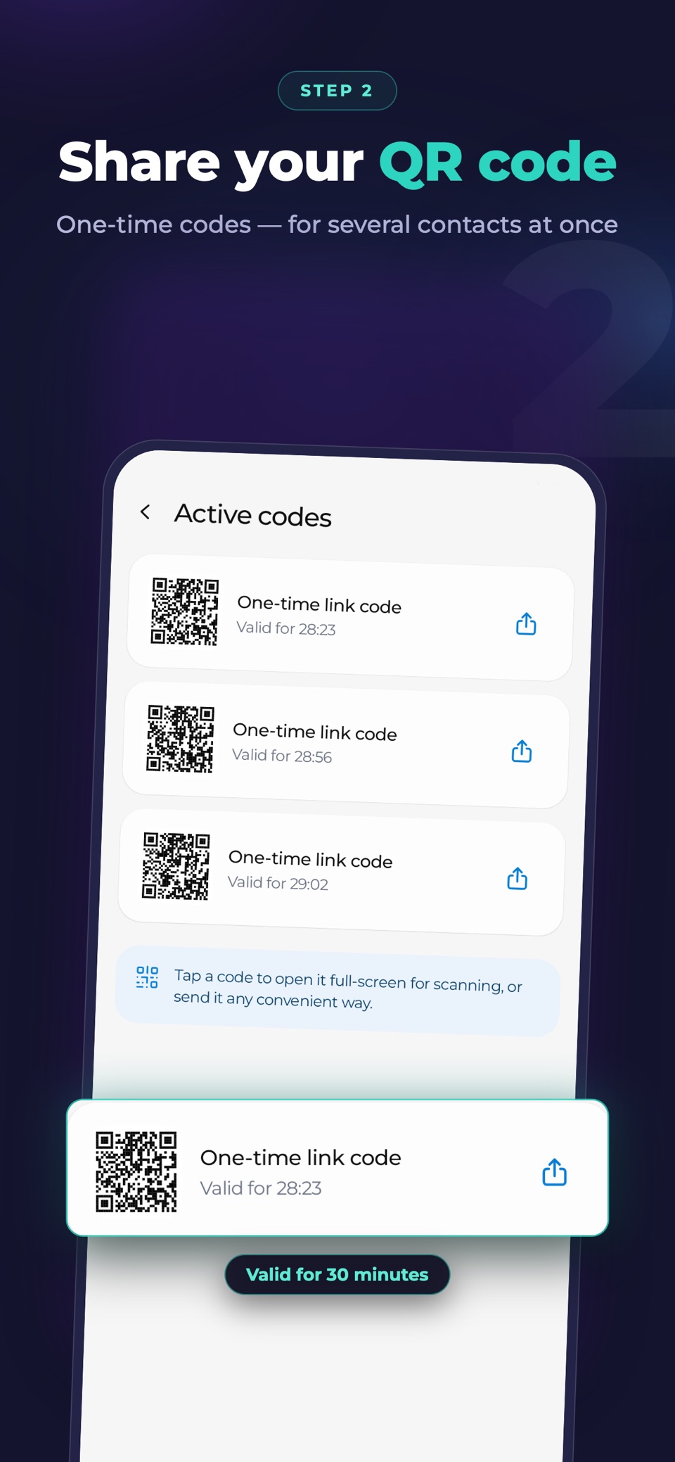 Share your QR code