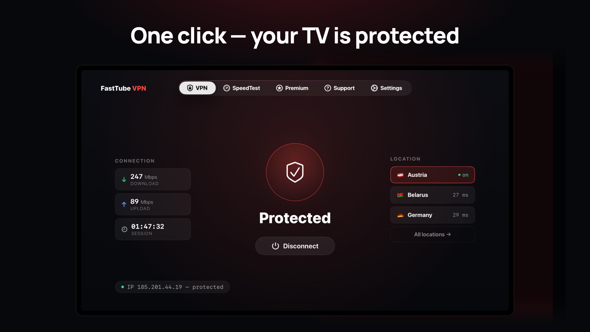 One click protects your TV