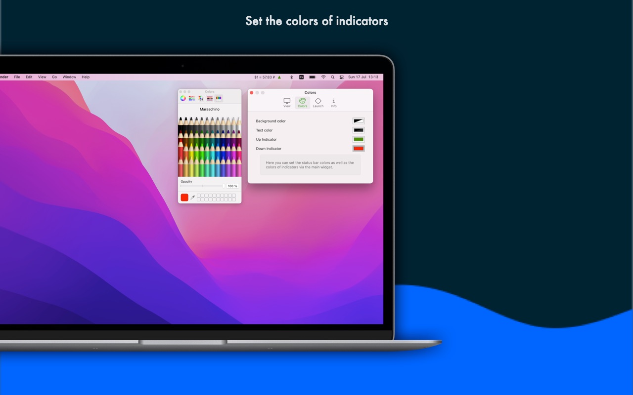 Indicator colours