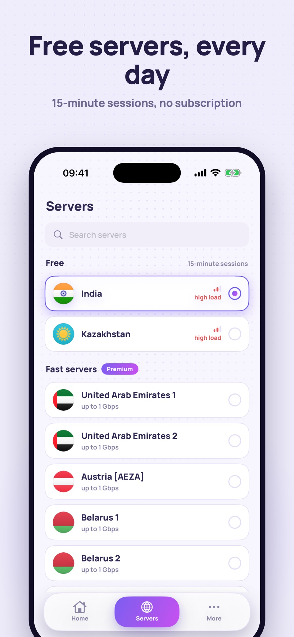 Free servers every day